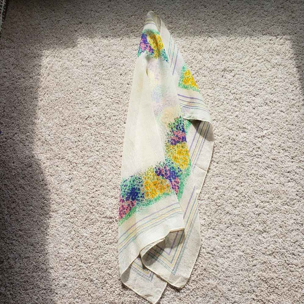 1970s Vintage Scarf 100 % Acrylic made in Japan